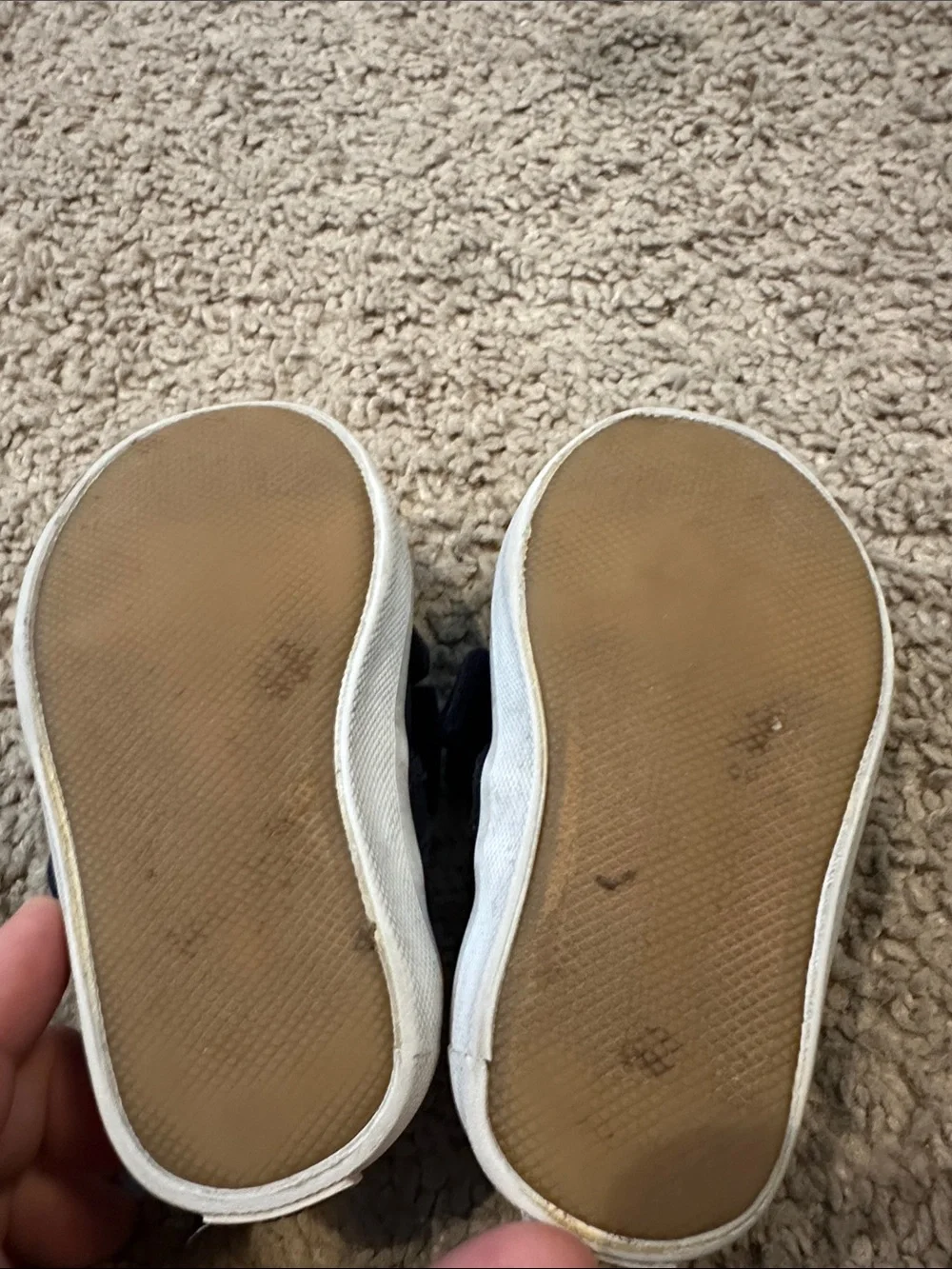 Janie and Jack Navy Bow Slip-On Toddler Shoes